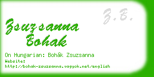 zsuzsanna bohak business card