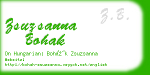 zsuzsanna bohak business card